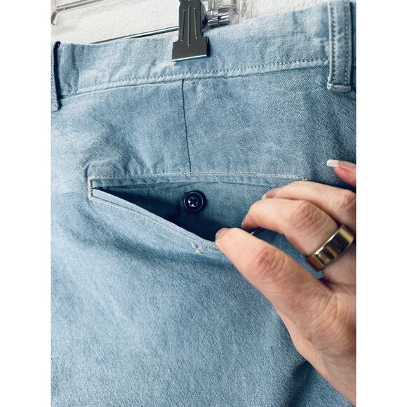 J. Crew Light Blue Chambray 484 Slim Stretch Trouser Pant 36 / 32 - Picture 7 of 15